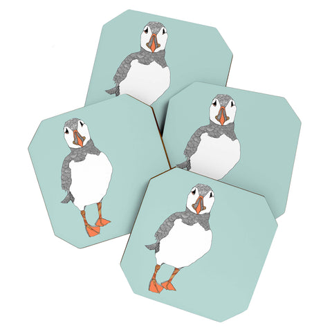 Casey Rogers Puffin 2 Coaster Set