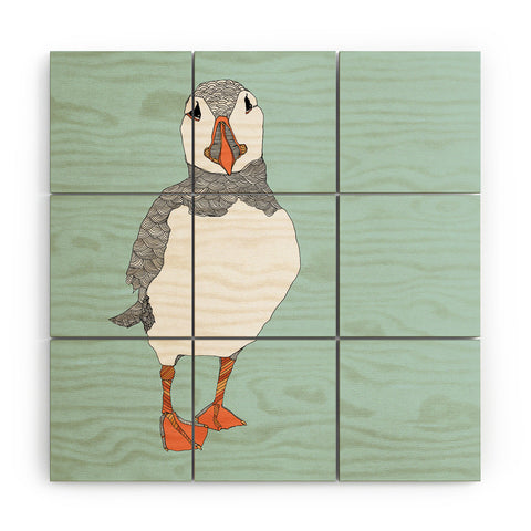 Casey Rogers Puffin 2 Wood Wall Mural