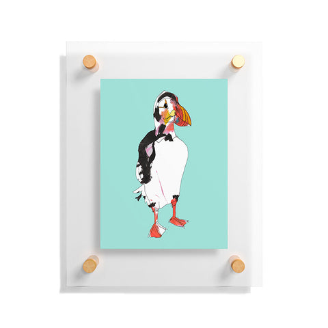 Casey Rogers Puffin Floating Acrylic Print