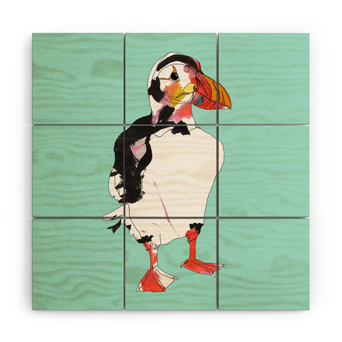 Casey Rogers Puffin Wood Wall Mural