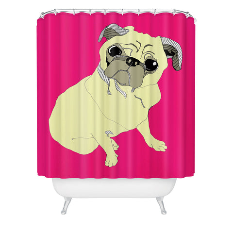 Casey Rogers Pugbug Shower Curtain