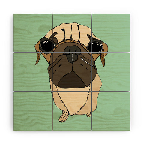 Casey Rogers Puglet Wood Wall Mural
