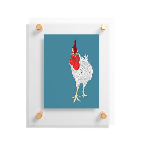 Casey Rogers Rooster Floating Acrylic Print