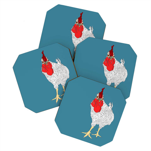 Casey Rogers Rooster Coaster Set