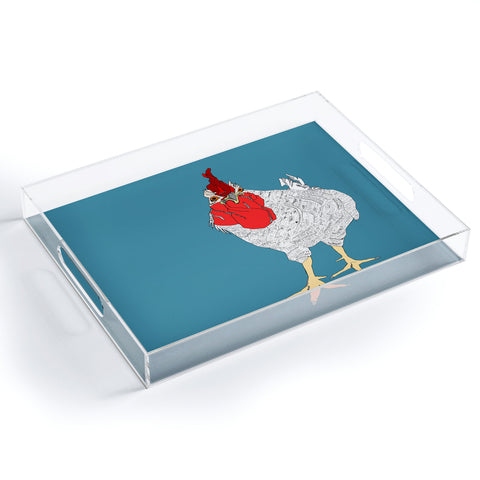 Casey Rogers Rooster Acrylic Tray