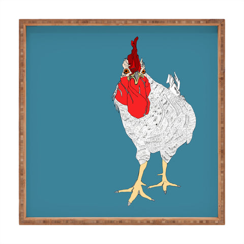 Casey Rogers Rooster Square Tray