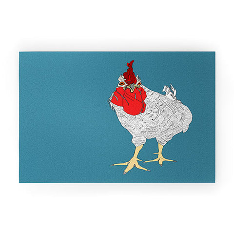 Casey Rogers Rooster Welcome Mat