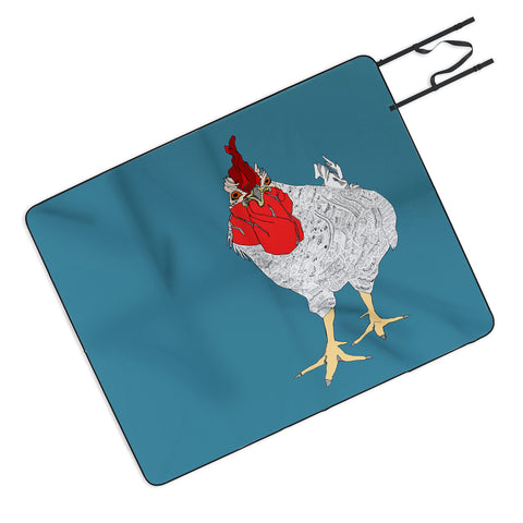 Casey Rogers Rooster Picnic Blanket