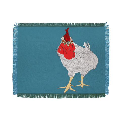Casey Rogers Rooster Throw Blanket