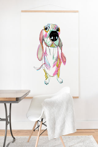 Casey Rogers Sausage Dog Art Print And Hanger