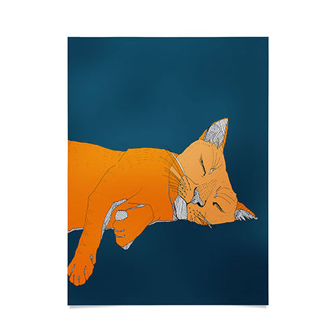 Casey Rogers Sleepy Cat Poster