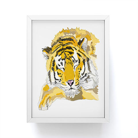 Casey Rogers Sleepy Tiger Framed Mini Art Print