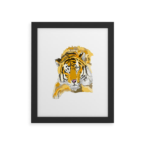 Casey Rogers Sleepy Tiger Framed Art Print
