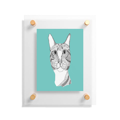 Casey Rogers Tabby Cat Floating Acrylic Print