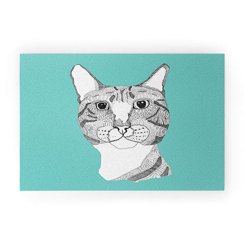 Casey Rogers Tabby Cat Welcome Mat
