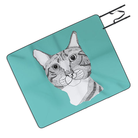 Casey Rogers Tabby Cat Picnic Blanket