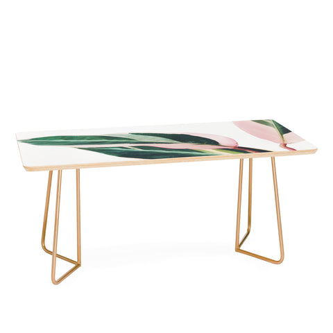Cassia Beck Pink Leaves II Coffee Table