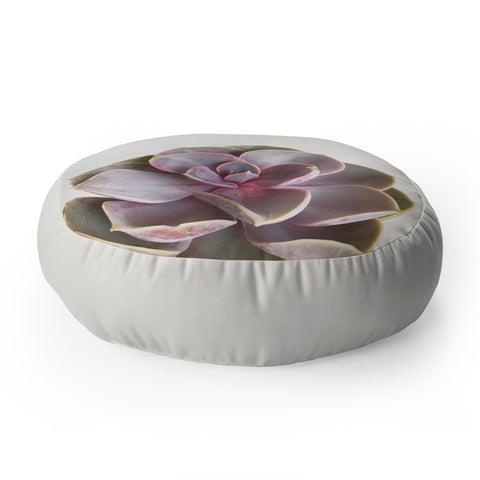 Cassia Beck Purple Succulent Floor Pillow Round