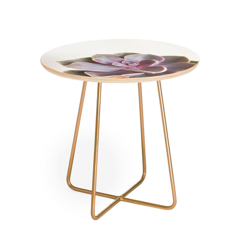 Cassia Beck Purple Succulent Round Side Table