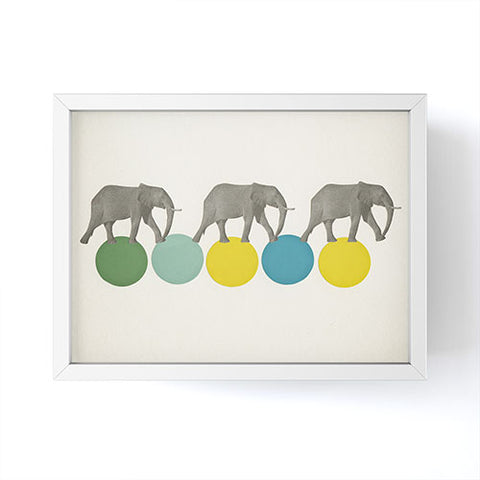 Cassia Beck Travelling Elephants Framed Mini Art Print