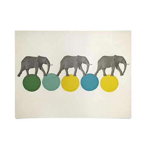 Cassia Beck Travelling Elephants Poster