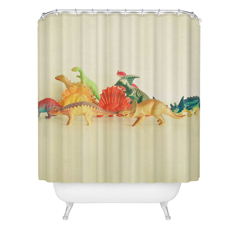 Cassia Beck Walking With Dinosaurs Shower Curtain