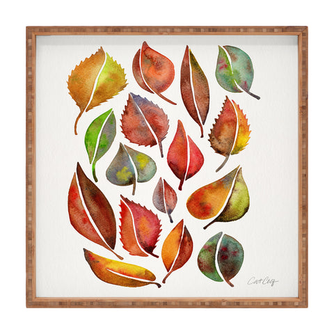 Cat Coquillette Autumn Leaf Collection Square Tray