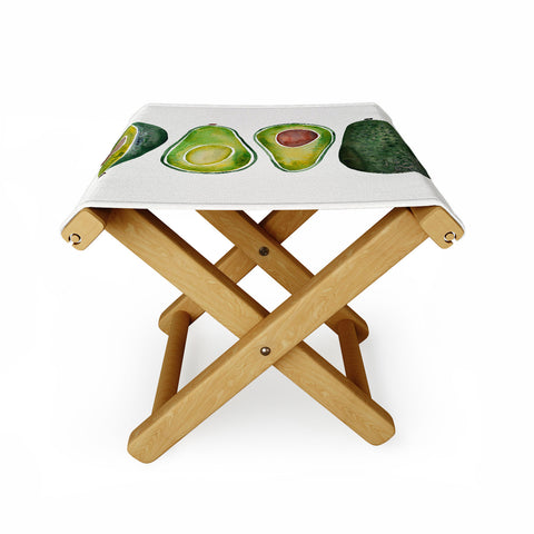 Cat Coquillette Avocado Slices 2 Folding Stool