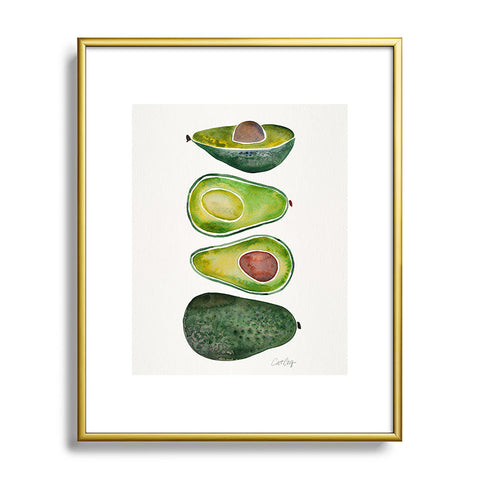 Cat Coquillette Avocado Slices 2 Metal Framed Art Print