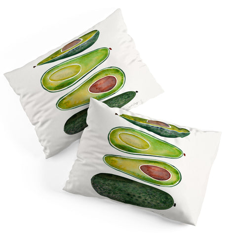Cat Coquillette Avocado Slices 2 Pillow Shams