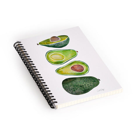 Cat Coquillette Avocado Slices 2 Spiral Notebook