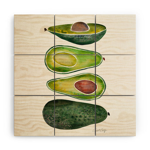 Cat Coquillette Avocado Slices 2 Wood Wall Mural