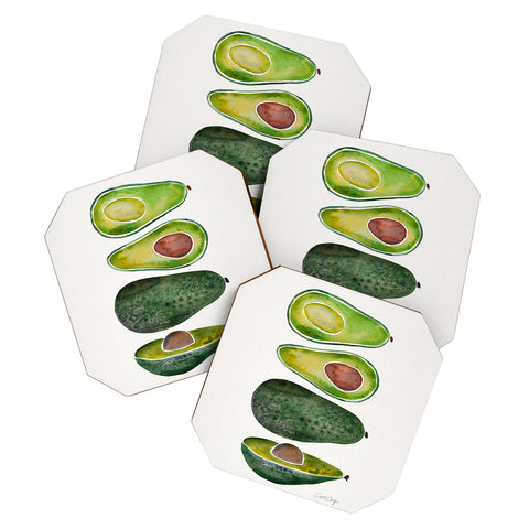Cat Coquillette Avocado Slices Coaster Set