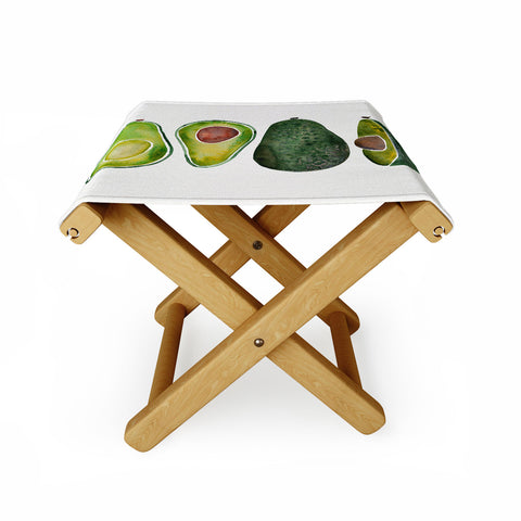 Cat Coquillette Avocado Slices Folding Stool