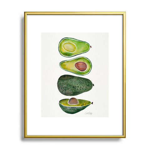 Cat Coquillette Avocado Slices Metal Framed Art Print