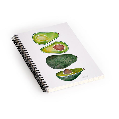 Cat Coquillette Avocado Slices Spiral Notebook