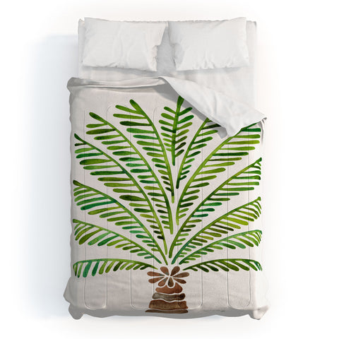 Cat Coquillette Bali Palm Tree Comforter