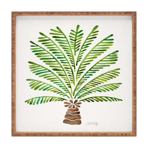 Cat Coquillette Bali Palm Tree Square Tray