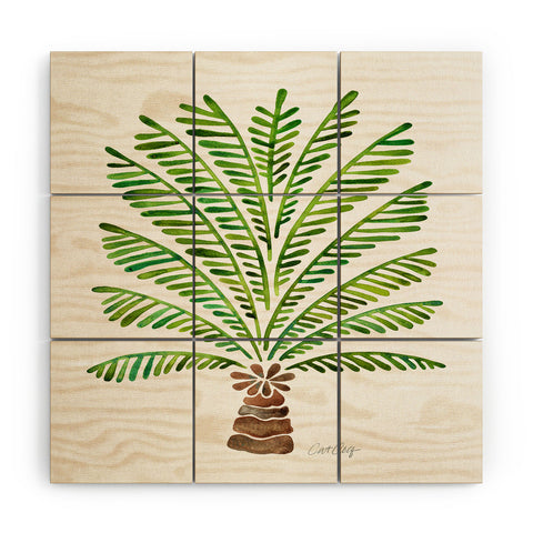 Cat Coquillette Bali Palm Tree Wood Wall Mural
