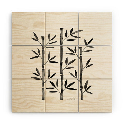 Cat Coquillette Black Bamboo Wood Wall Mural