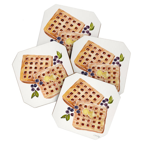Cat Coquillette Blueberry Waffles Coaster Set