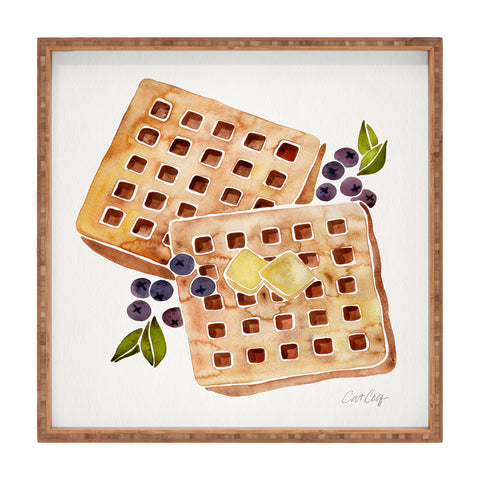 Cat Coquillette Blueberry Waffles Square Tray