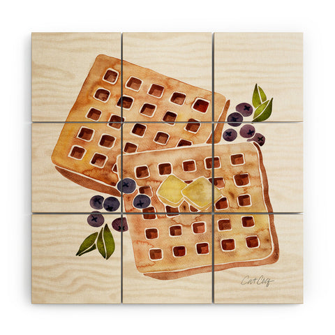 Cat Coquillette Blueberry Waffles Wood Wall Mural