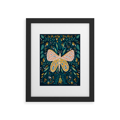 Cat Coquillette Butterfly Symmetry Teal Palet Framed Art Print