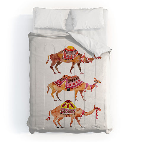 Cat Coquillette Camel Train Comforter
