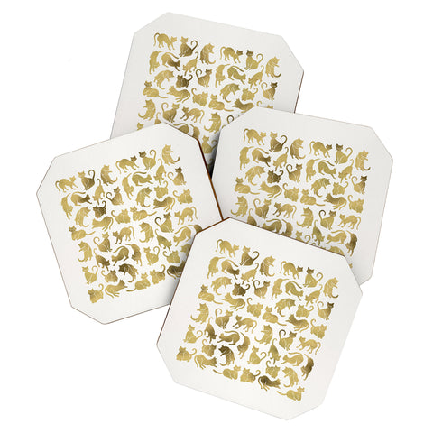 Cat Coquillette Cat Positions in Gold Coaster Set