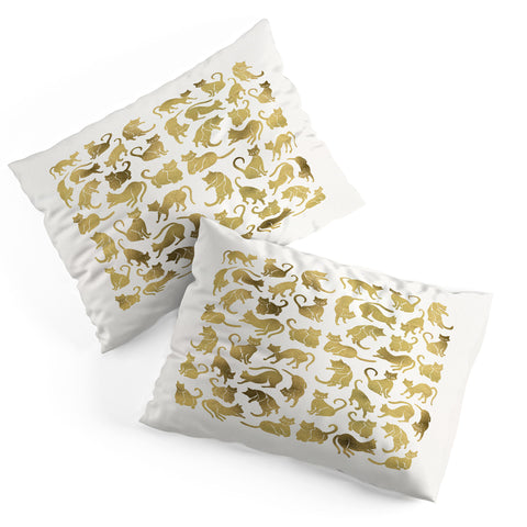Cat Coquillette Cat Positions in Gold Pillow Shams