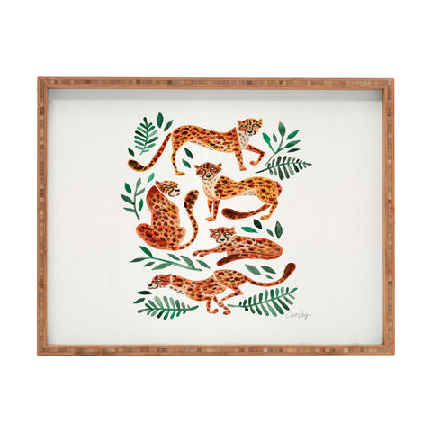 Cat Coquillette Cheetah Collection in Orange Rectangular Tray