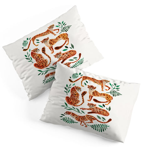 Cat Coquillette Cheetah Collection in Orange Pillow Shams