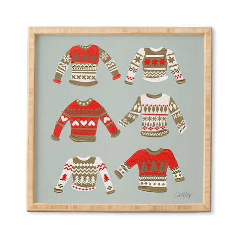 Cat Coquillette Christmas Sweaters Vintage Gold Framed Wall Art